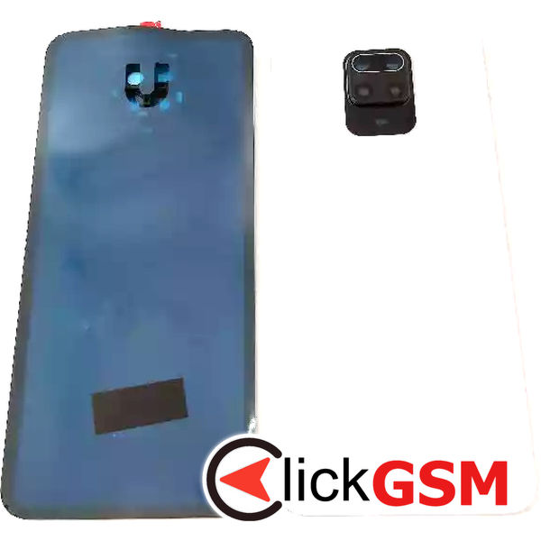 Piesa Capac Spate Cu Geam Camera Alb Xiaomi Redmi Note 9 Pro 2vm3