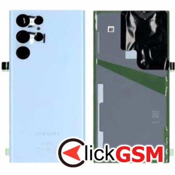 Piesa Capac Spate Cu Geam Camera Albastru Deschis Samsung Galaxy S22 Ultra 1ldl