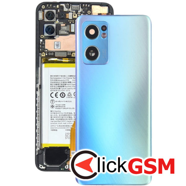 Piesa Capac Spate Cu Geam Camera Albastru Oppo Reno7 2sz0