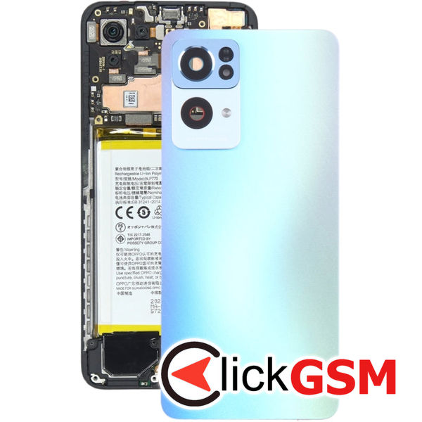 Piesa Capac Spate Cu Geam Camera Albastru Oppo Reno7 Pro 2td3