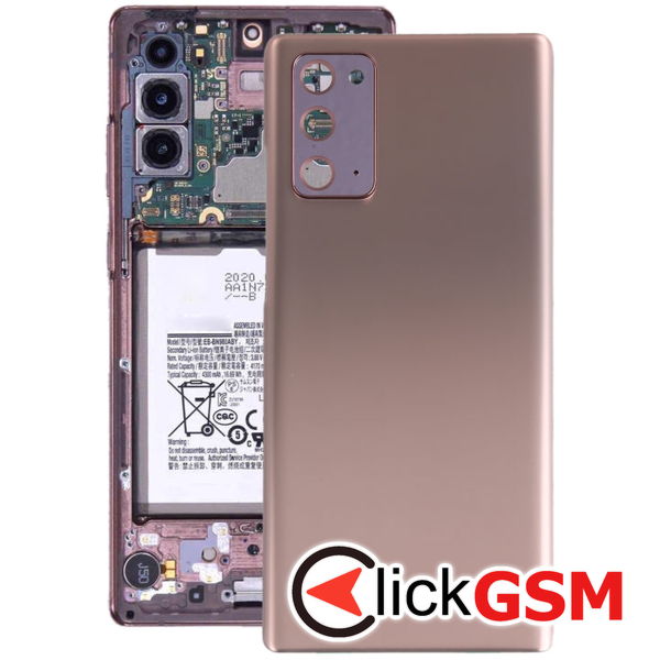 Piesa Capac Spate Cu Geam Camera Auriu Samsung Galaxy Note20 4ain