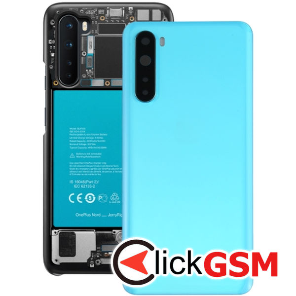 Piesa Capac Spate Cu Geam Camera Blue Oneplus Nord 21u4