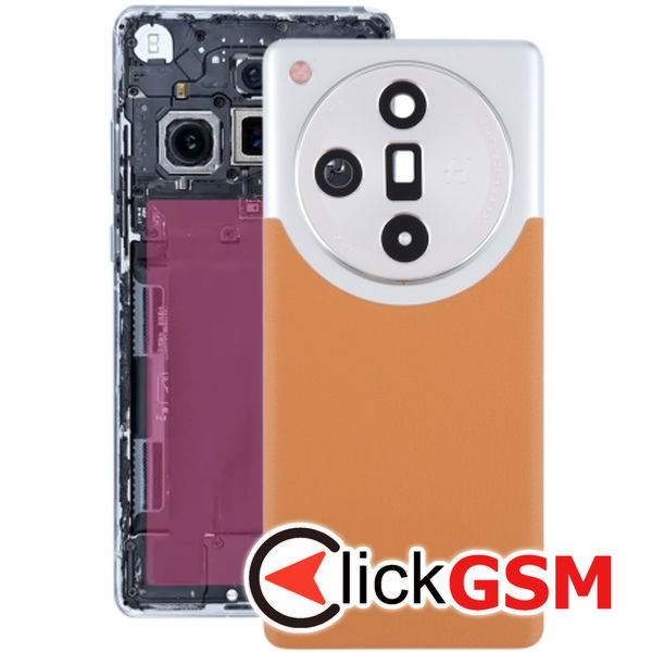 Piesa Capac Spate Cu Geam Camera Brown Oppo Find X7 Ultra 4hgf