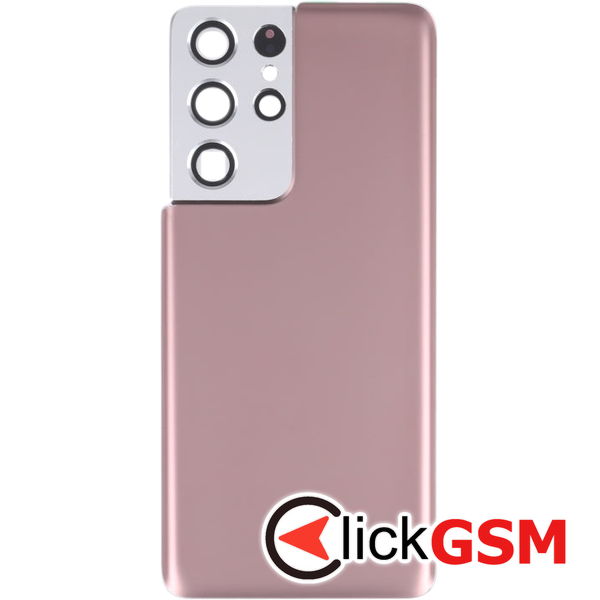 Piesa Piesa Capac Spate Cu Geam Camera Brown Samsung Galaxy S21 Ultra 5g 4odg