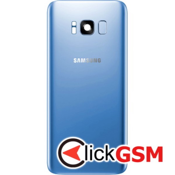 Capac Spate cu Geam Camera, Buton Amprenta Albastru Samsung Galaxy S8 gu6