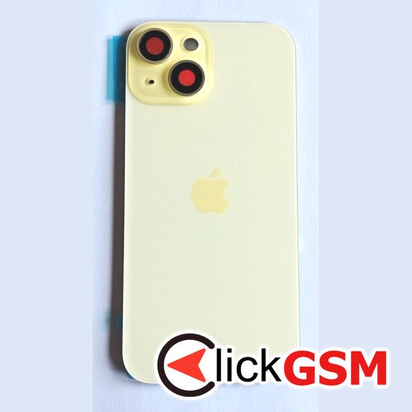 Piesa Capac Spate Cu Geam Camera Galben Apple Iphone 15 1evk