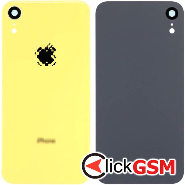 Piesa Capac Spate Cu Geam Camera Galben Apple Iphone Xr 46g7