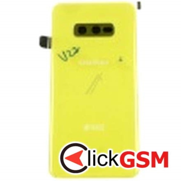 Piesa Capac Spate Cu Geam Camera Galben Samsung Galaxy S10e 7b8