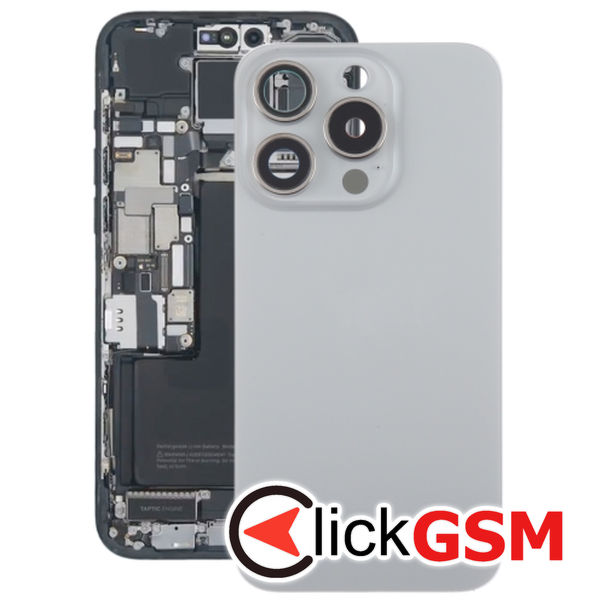 Piesa Piesa Capac Spate Cu Geam Camera Grey Apple Iphone 15 Pro 2efr