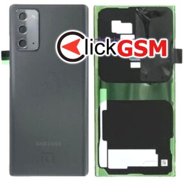 Piesa Capac Spate Cu Geam Camera Gri Samsung Galaxy Note20 Xuj