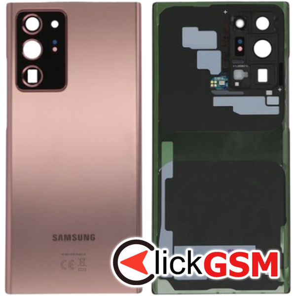 Piesa Capac Spate Cu Geam Camera Maro Auriu Samsung Galaxy Note20 Ultra 2da2