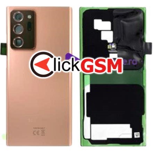 Piesa Capac Spate Cu Geam Camera Maro Auriu Samsung Galaxy Note20 Ultra Xuk