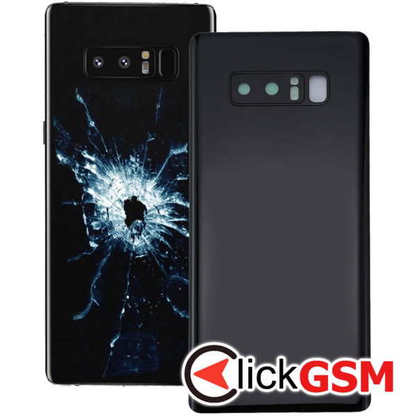 Piesa Capac Spate Cu Geam Camera Negru Samsung Galaxy Note8 4aq8