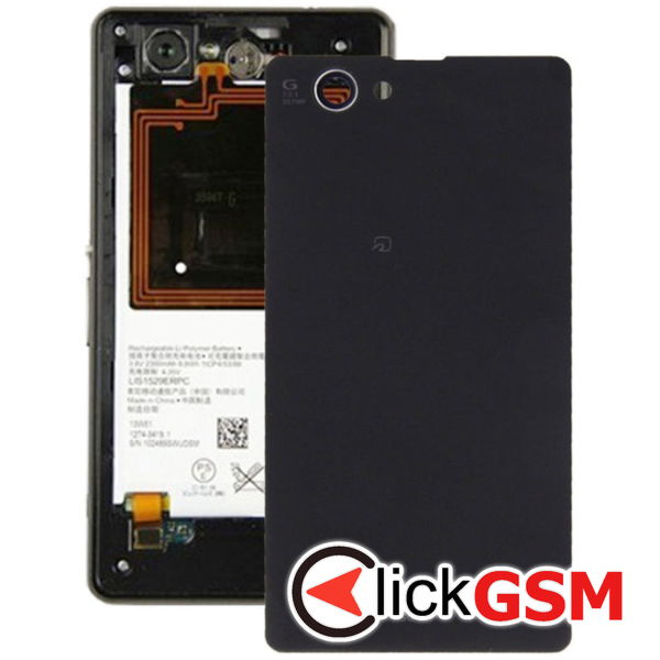 Piesa Capac Spate Cu Geam Camera Negru Sony Xperia Z1 Compact 20zm