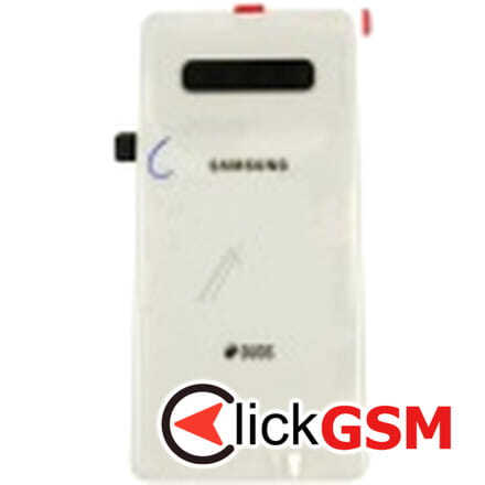 Capac Spate cu Geam Camera Alb Samsung Galaxy S10+ 74u
