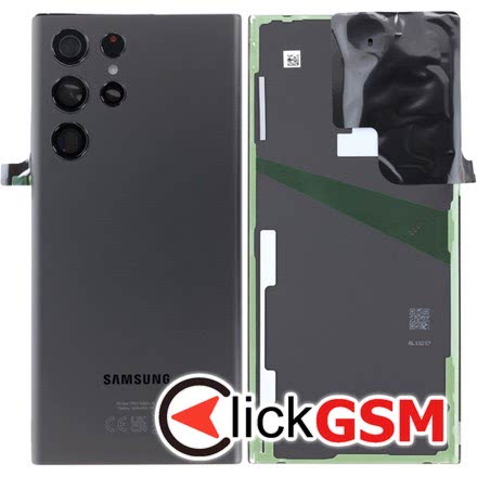 Capac Spate cu Geam Camera Negru Samsung Galaxy S22 Ultra 1ekl