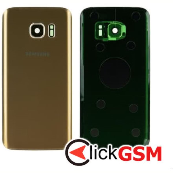 Capac Spate cu Geam Camera Auriu Samsung Galaxy S7 2d1u