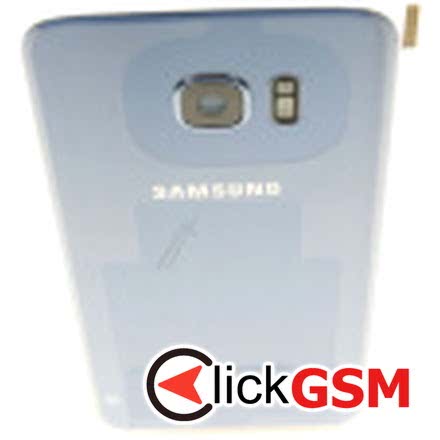 Capac Spate cu Geam Camera Albastru Samsung Galaxy S7 Edge 67i