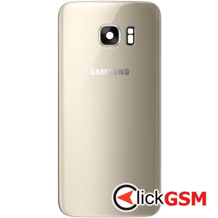 Capac Spate cu Geam Camera Auriu Samsung Galaxy S7 Edge 2hlf