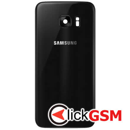 Capac Spate cu Geam Camera Negru Samsung Galaxy S7 Edge 2d0s