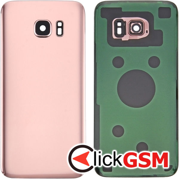 Piesa Capac Spate Cu Geam Camera Rose Gold Samsung Galaxy S7 4ax2