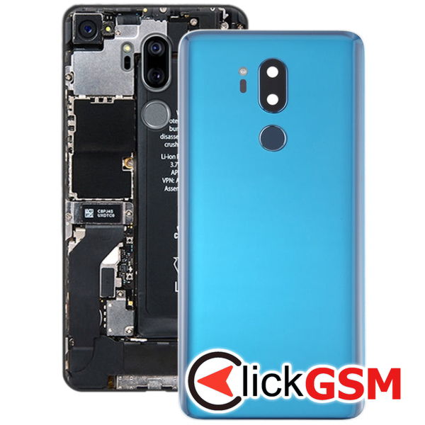 Piesa Capac Spate Cu Geam Camera Si Buton Amprenta Blue Lg G7 Thinq 26j5