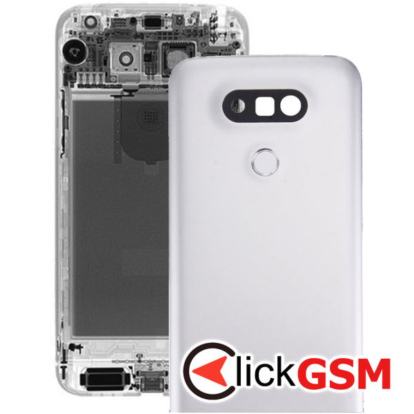 Piesa Piesa Capac Spate Cu Geam Camera Si Buton Amprenta Silver Lg G5 268g