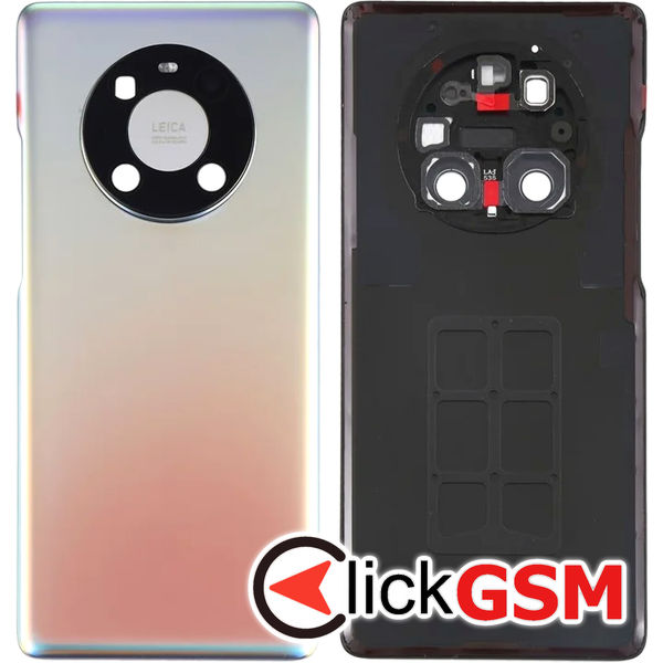 Piesa Capac Spate Cu Geam Camera Silver Huawei Mate 40 Pro 5g 1v5f