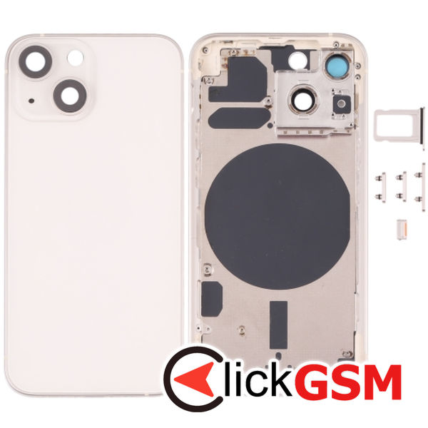 Piesa Capac Spate Cu Geam Camera White Apple Iphone 13 Mini 4gje