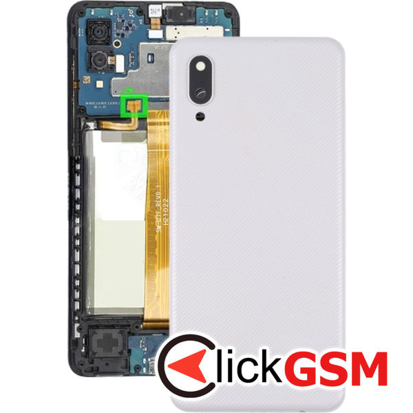 Piesa Piesa Capac Spate Cu Geam Camera White Samsung Galaxy A02 4b2a