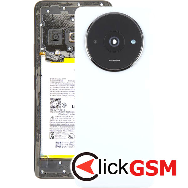 Piesa Capac Spate Cu Geam Camera White Xiaomi Redmi A3x 5cb9