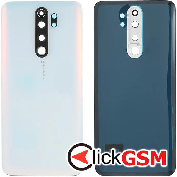 Piesa Capac Spate Cu Geam Spate Alb Xiaomi Redmi Note 8 Pro 4xk2