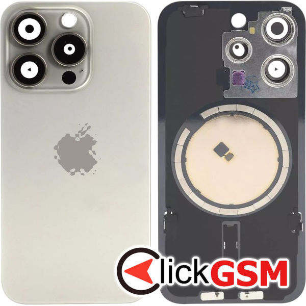 Piesa Capac Spate Gri Mat Apple Iphone 15 Pro 3kz