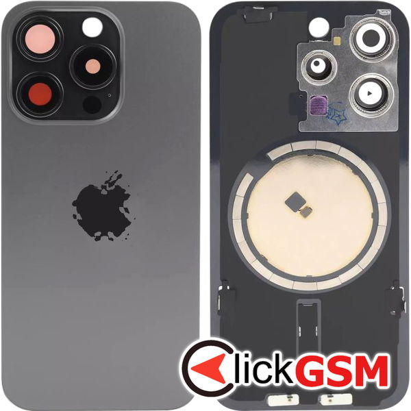 Piesa Capac Spate Negru Mat Apple Iphone 15 Pro 3k2