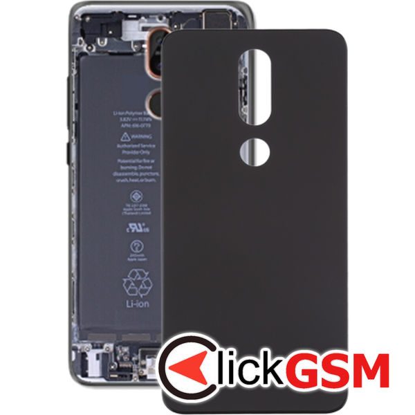 Piesa Capac Spate Negru Nokia 7.1 49g6