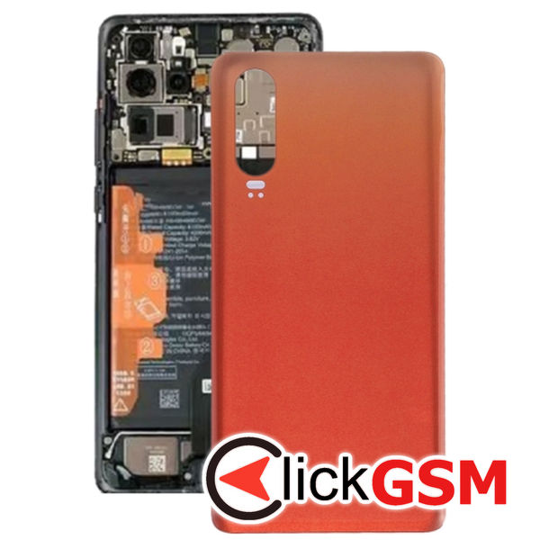 Piesa Piesa Capac Spate Orange Huawei P30 2b9r