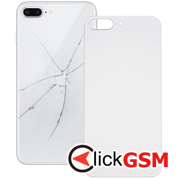 Piesa Capac Spate Silver Apple Iphone 8 Plus 4g0z