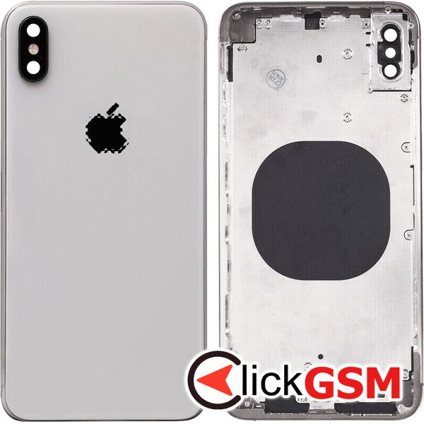 Piesa Capac Spate Silver Apple Iphone Xs Max 45xo