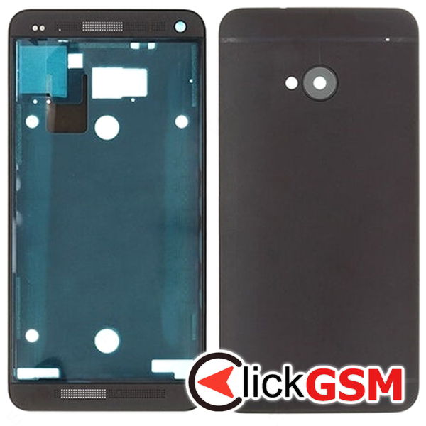 Piesa Carcasa Black Htc One M7 4naw