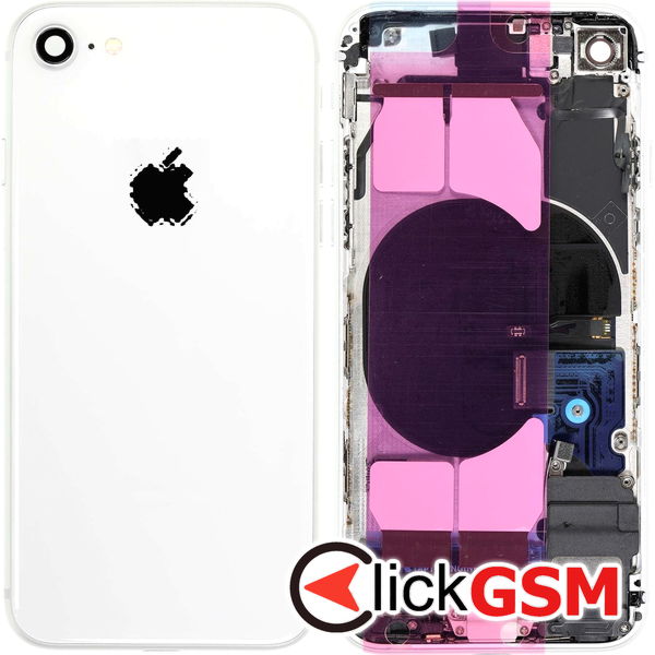 Piesa Carcasa Cu Capac Spate Argintiu Apple Iphone 8 46gs