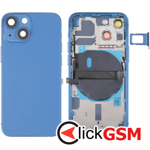 Piesa Carcasa Cu Capac Spate Blue Apple Iphone 13 Mini 4gj2