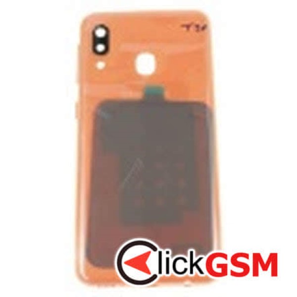 Piesa Carcasa Cu Capac Spate Butoane Laterale Si Geam Camera Orange Samsung Galaxy A20e 6rf