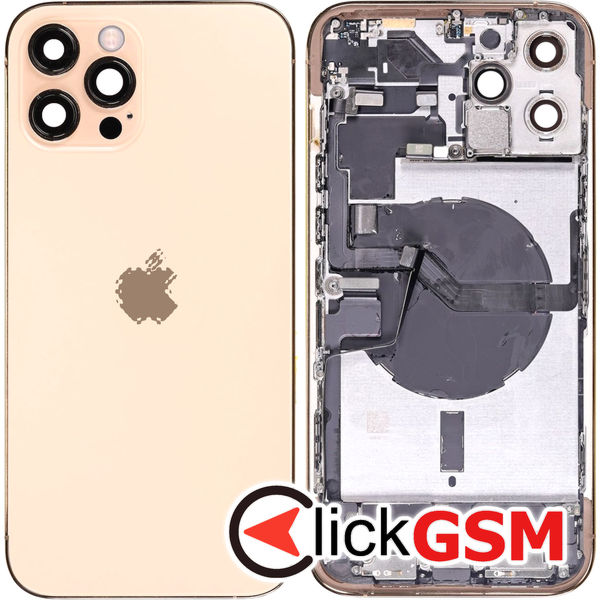 Piesa Carcasa Cu Capac Spate Gold Apple Iphone 12 Pro Max 3zxa