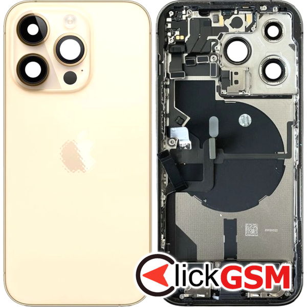 Piesa Carcasa Cu Capac Spate Gold Apple Iphone 14 Pro 2vo