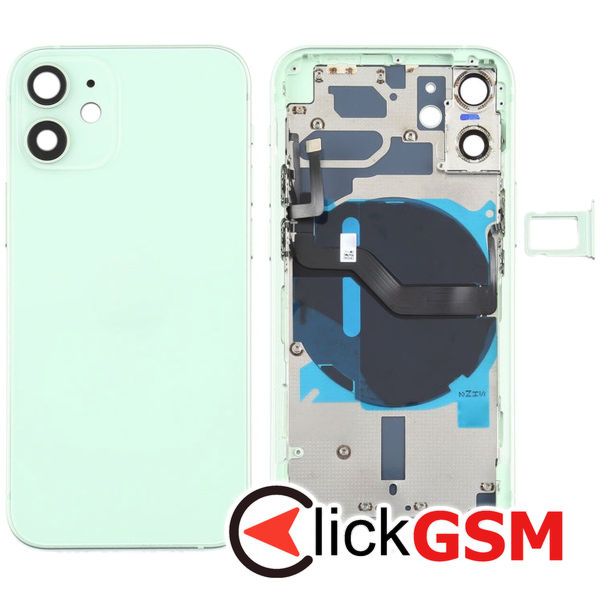 Piesa Carcasa Cu Capac Spate Green Apple Iphone 12 Mini 4gvt