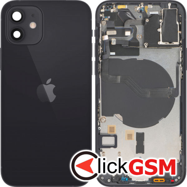 Piesa Carcasa Cu Capac Spate Negru Apple Iphone 12 1an