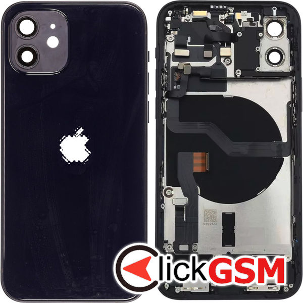 Piesa Carcasa Cu Capac Spate Negru Apple Iphone 12 3zrj