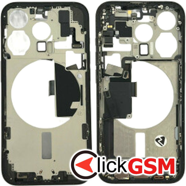 Piesa Piesa Carcasa Cu Capac Spate Negru Apple Iphone 15 Pro 41sm