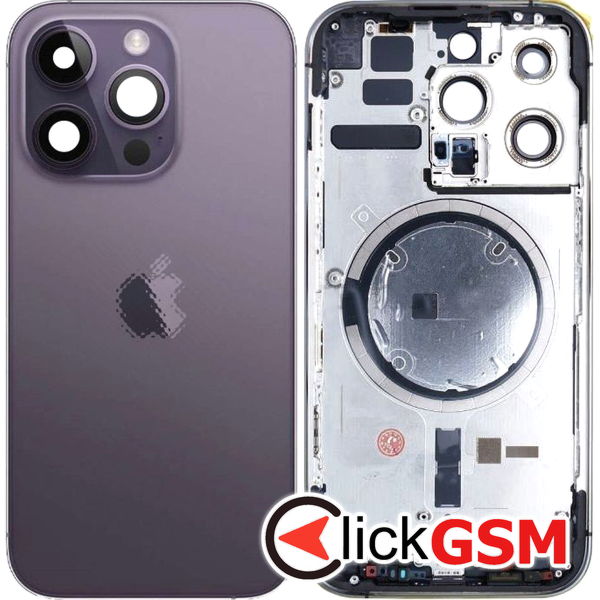 Piesa Piesa Carcasa Cu Capac Spate Purple Apple Iphone 14 Pro 2uw