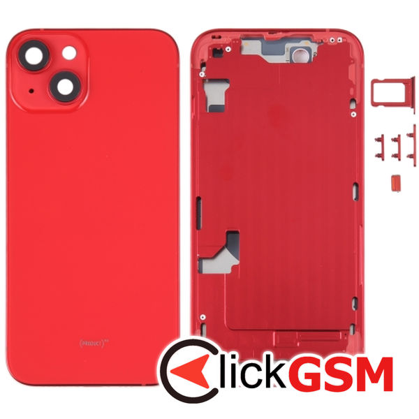 Piesa Piesa Carcasa Cu Capac Spate Red Apple Iphone 14 4f5n